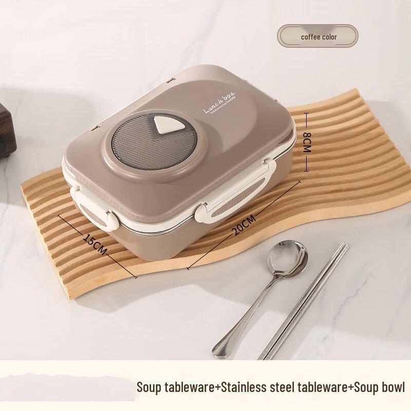 RuHan 3-Compartment Plastic Lunch Box