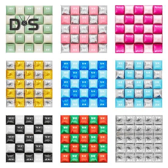 25Pcs Square Foil Metallic Balloons Double Sided Balloon Wall Tunnel Wedding Graduation Backdrop Arch Garland Kit for Birthday Party