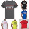 Mens Slim Fit Gym Crossfit Fitness Bodybuilding Muscle Tshirt Durable Breathable