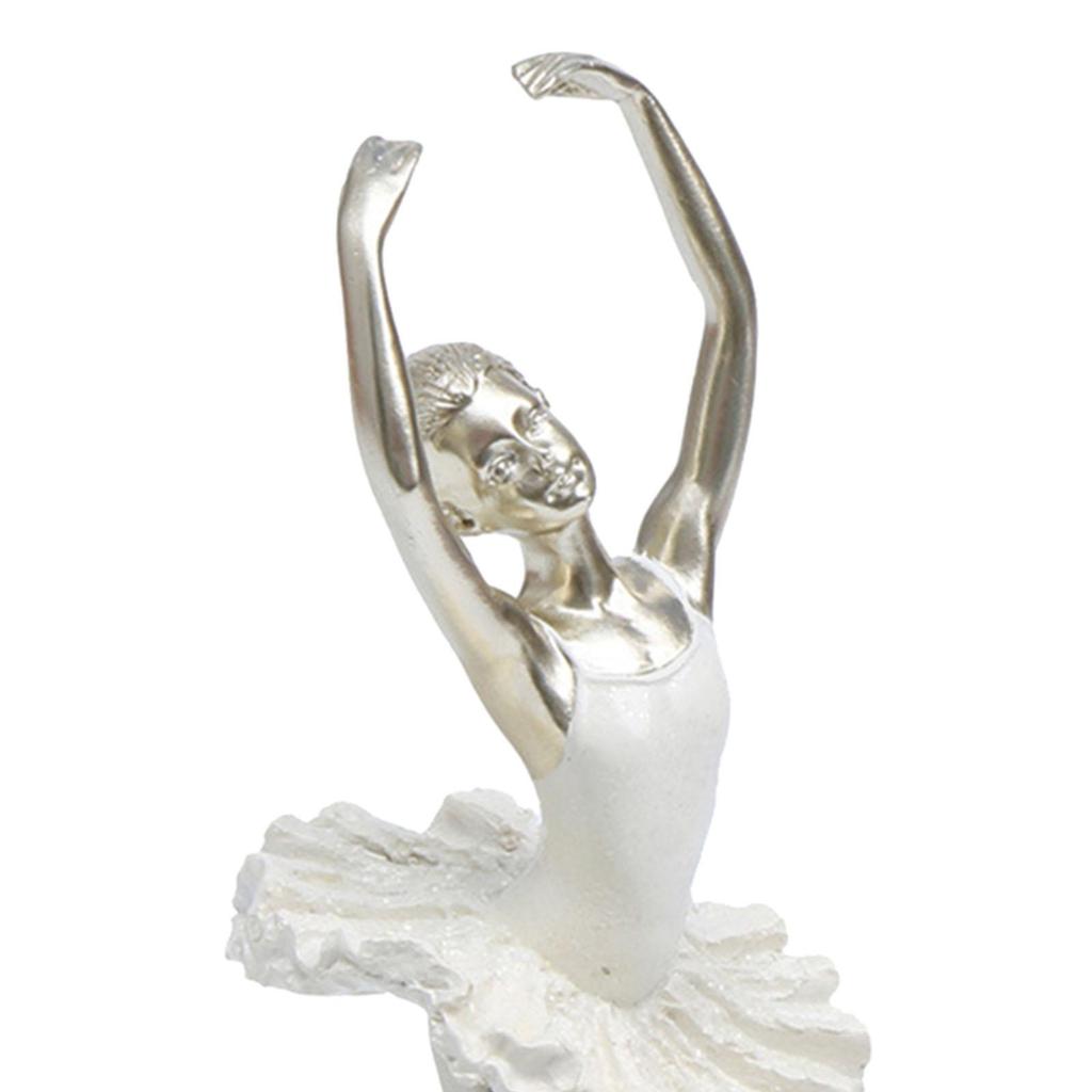 Ballerina Figurine Collectible Art Sculpture Desk Ornament for Table Centerpiece Living Room Shelf Bookshelf Home Decoration