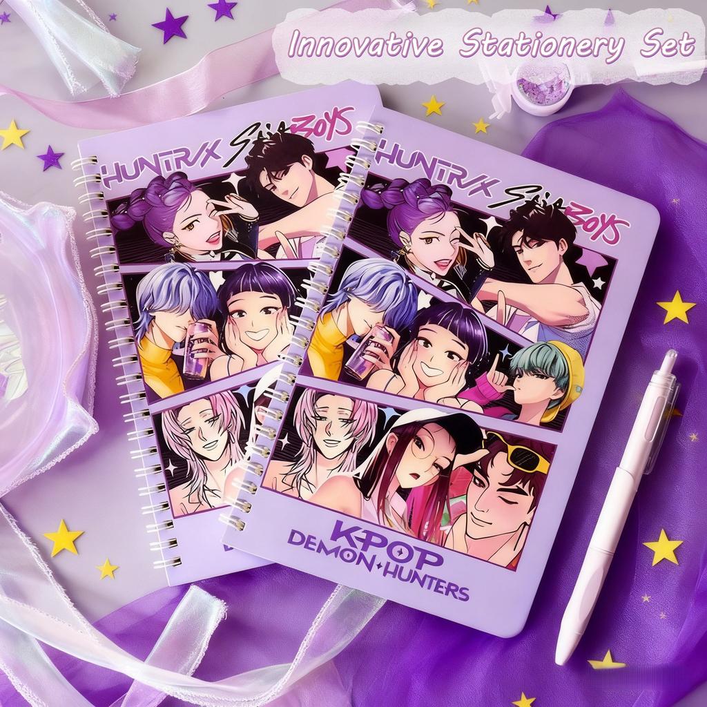 Practical Study Stationery Set KPOP Demon Hunters Student Reward Small Gifts Birthday Gift for Boys Girls Fans Collection