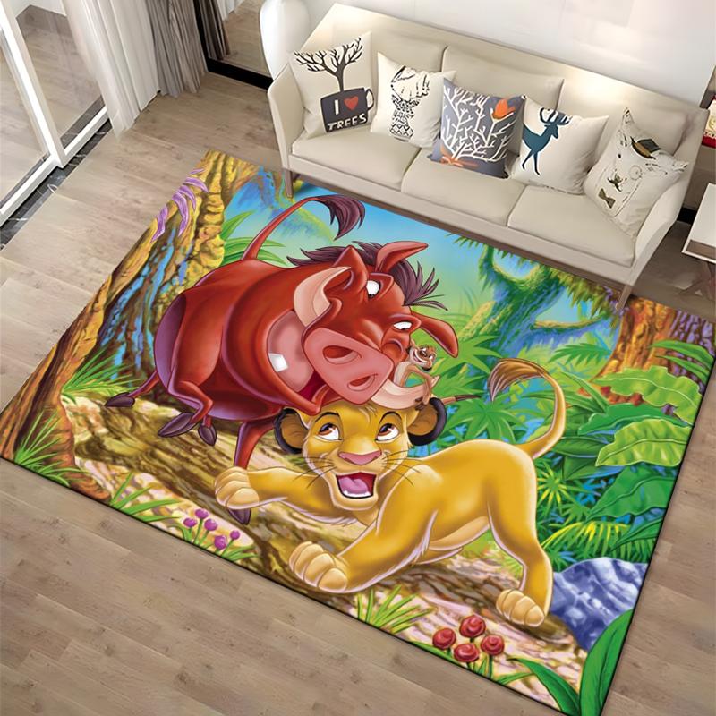1PC The Lion King Simba Printed Carpet Rugs Living Room Bedroom Bedside Bathroom Floor Mat Kids Room Non-slip for Sofa Doormat