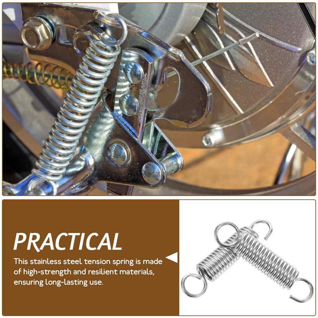 10Pcs Stainless Steel Extension Springs with Dual Hooks High Elasticity Mechanical Tension Springs for Vehicle Brackets Ladder