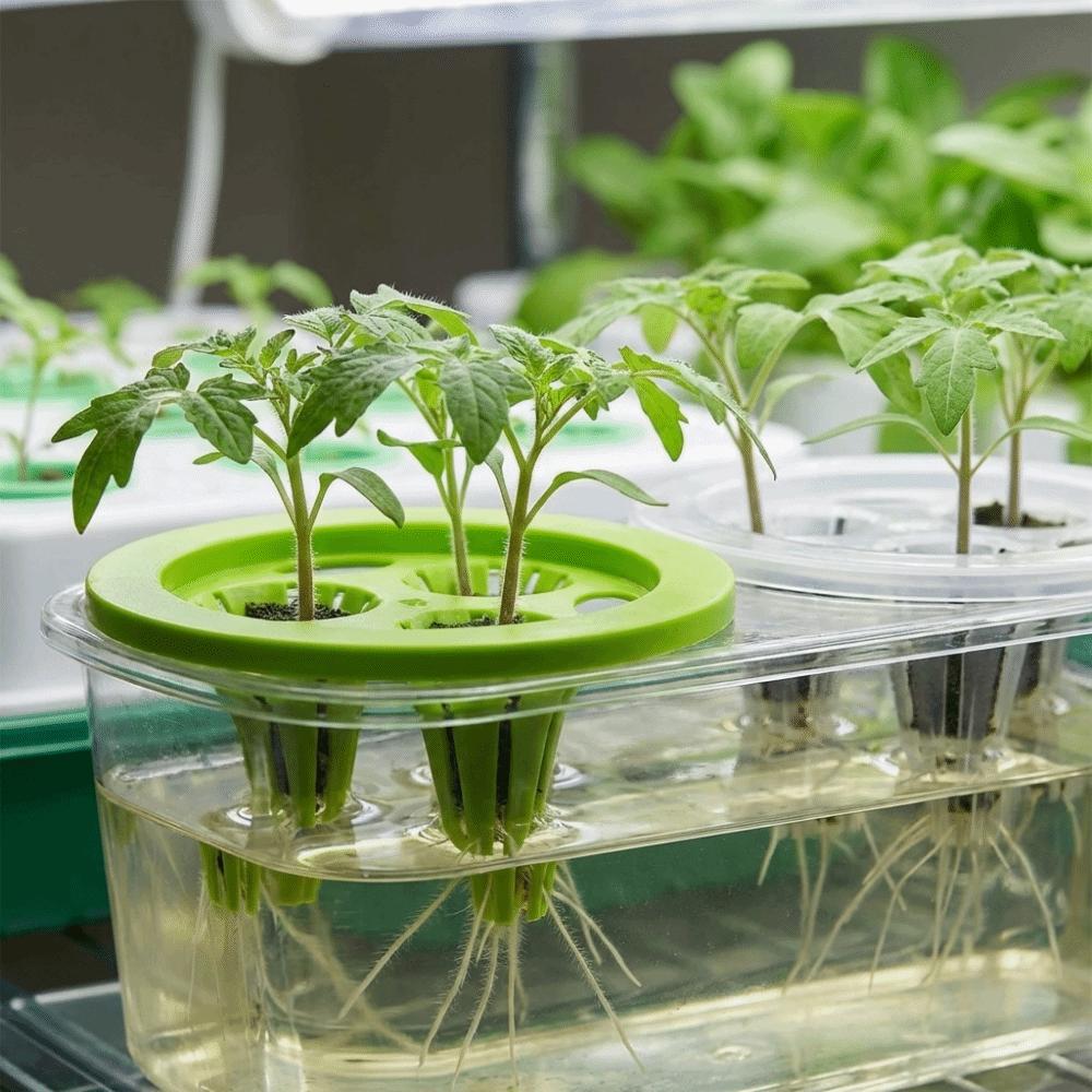 20PCS Plastic Hydroponic Seedling Pots 3 Holes Hydroponic Basket Grow Pots  Aerated Root Growth