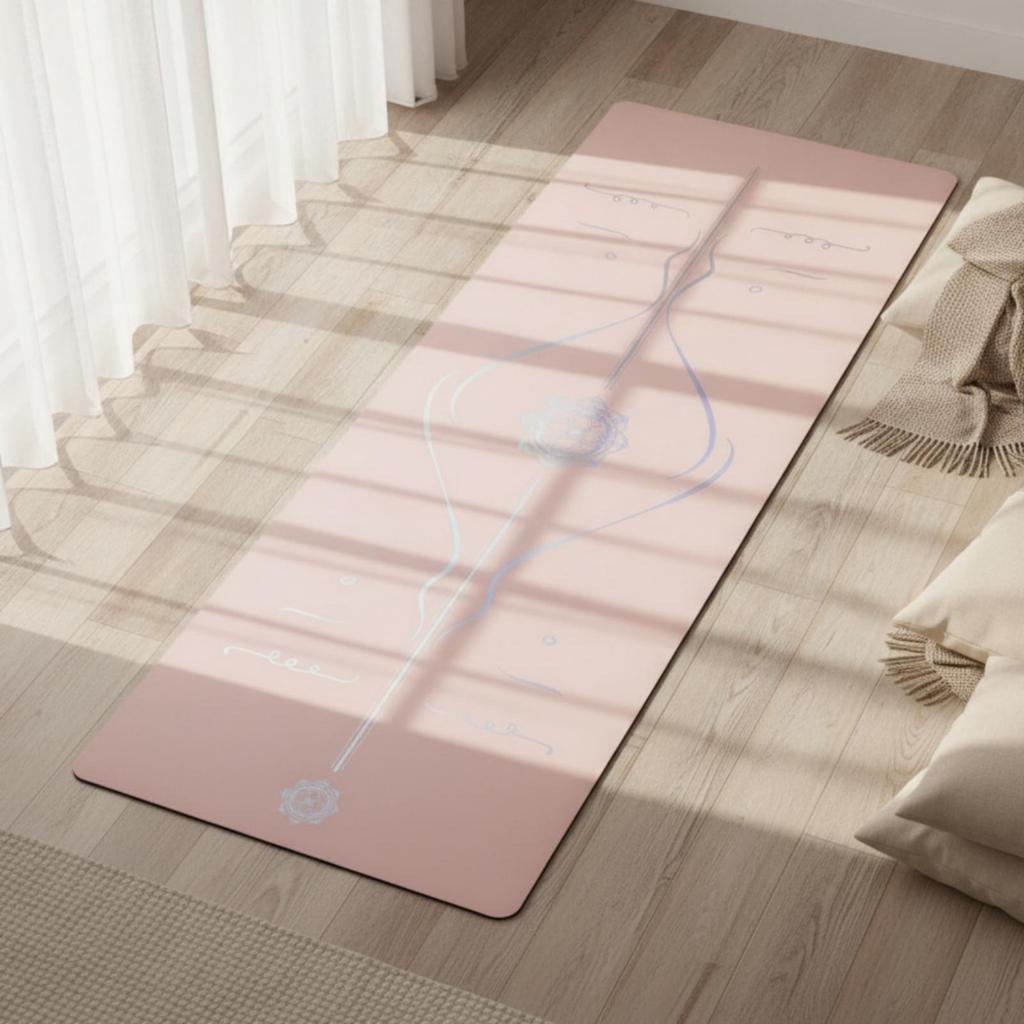Exercise Mat Sweat-Absorbing with Rubber Base Cushioned for Dancers