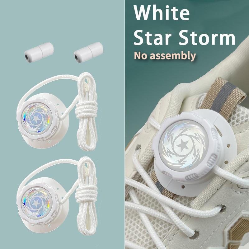 Thick Rope Swivel Buckle Shoelaces, New Upgrade Automatic No Tie Laces for Sneakers, Shoe Accessories for Adults & Kids