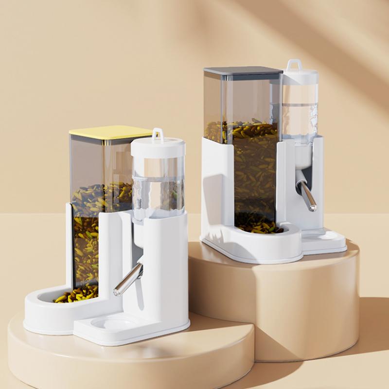 Large Capacity 2In1 Hamster Feeder And Waterer Leakproof Automatic Feeder Water Dispenser Leak Proof Food Small Pet Supplies