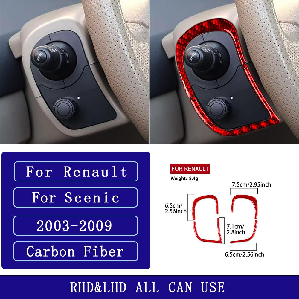 For Renault Scenic 2003-2009 Carbon Fiber