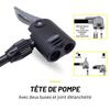 Pompe À Vélo - Dunlop - Presta/Dunlop/Schrader - 2 Adaptateurs - 63 Cm - Noir