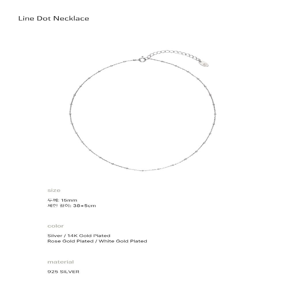 [Silver 925] Line Dot Necklace