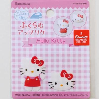 Hamanaka Iron-On Patch, Expandable Applique, Sanrio Hello Kitty, H458-419-001, Made In Japan