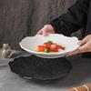Qinkai Nordic Stone Pattern Ceramic Dinner Plate