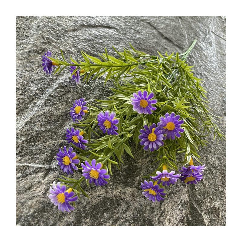 Sunflower Bouquet Plastic With Green Leaves For Outdoor Decorations Wedding