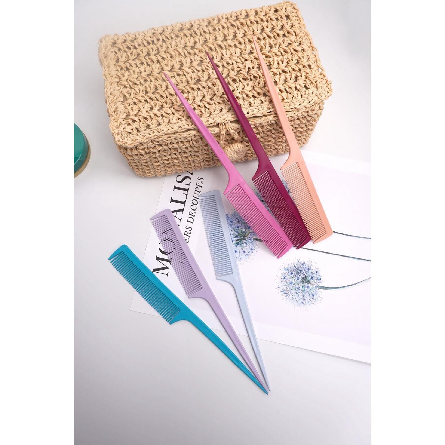 

Comb Set 6 Pieces Colorful Crepe Hair Parting Comb колір синій белл