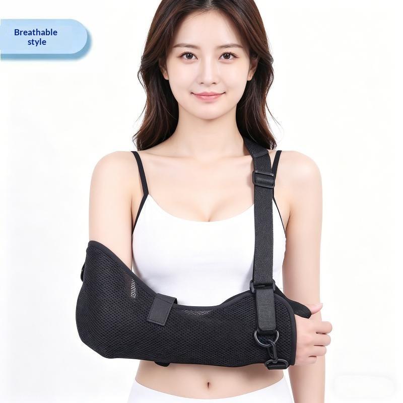 Adjustable Post-Surgery Shoulder Sling Anti-Slip Breathable Mesh Arm Brace for Daily Use Injury Support