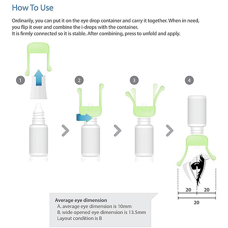Professioneller Silikon-Augentropfenflaschen-Helfer Augentropfenhalter Tropfen Klar Auge Rötung Müdigkeit Linderung Augenbelastung