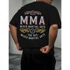 European Size Casual Short-Sleeved T-Shirts for Summer Outdoor Activities in Mixed Martial Arts, Featuring Trendy Prints for Men, Loose-Fitting Styles