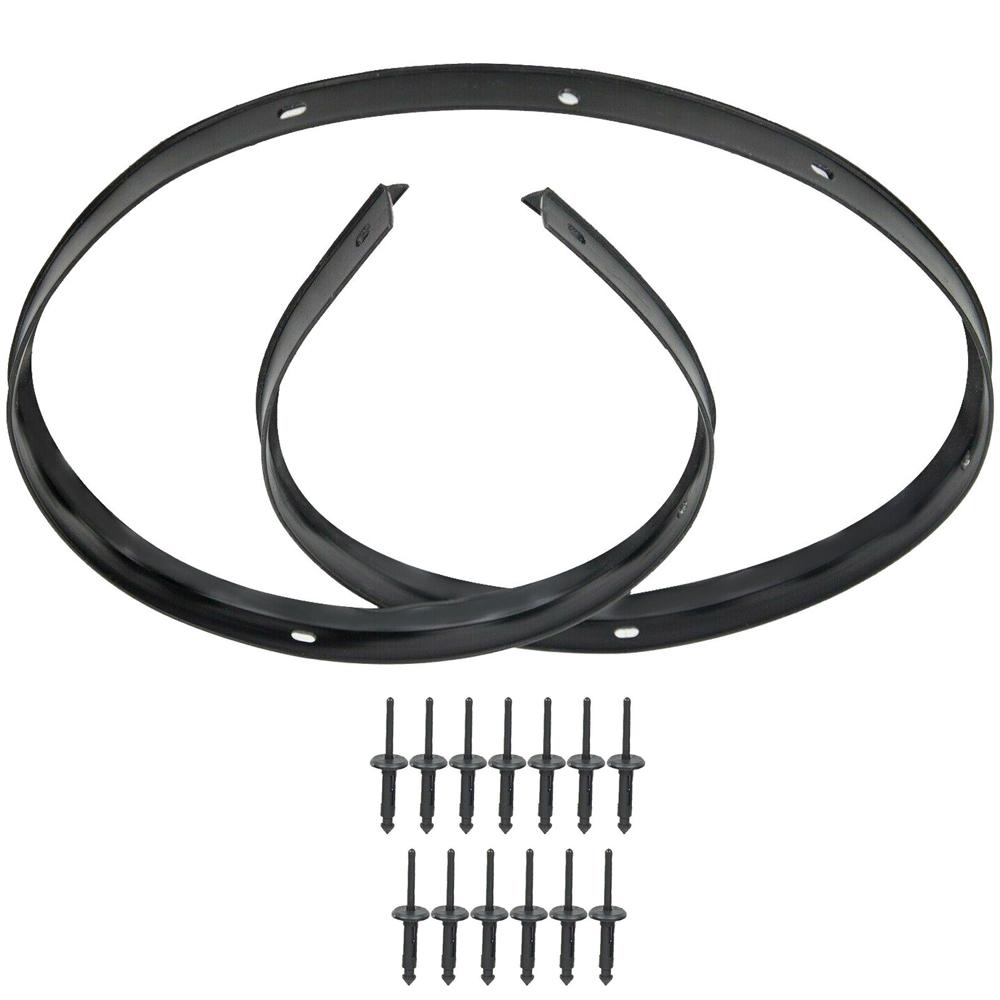 Front Bumper Hood Seal With 13 Rivets Fit for Dodge Challenger 2008- 68051392AB, 68051392AA чёрный
