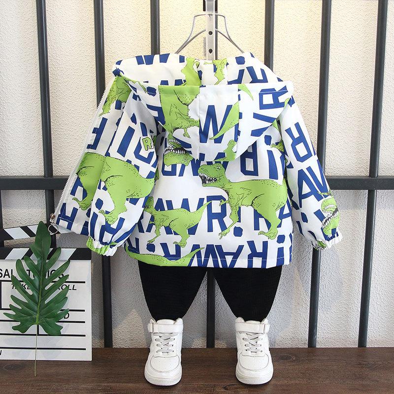 Children's Casual Coat Spring and Autumn Boy's Jacket Hooded Casual Trench Coat