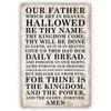 Vintage Our Father Prayer Tin Sign Catholic Wall Art Decor 8x12 Inch