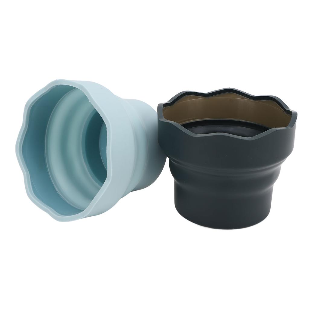 2pcs Portable Painting Water Cup Practical Easy To Use Multifunctional Foldable Painting Washing