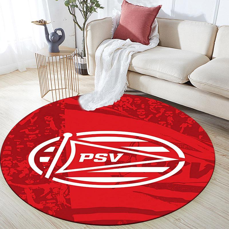 PSV Logo Pattern Round rug,Carpet Rug for Living Room Bedroom Playroom ,Non-slip Floor Mat,Holiday Gifts and Birthday Gifts.