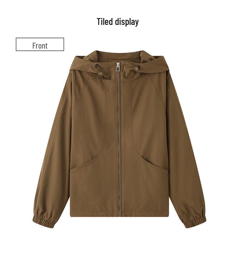 Damen Kurzer Trenchcoat mit Kapuze - 2025 Koreanischer Stil, Modisch & Vielseitig für Frühling/Herbst