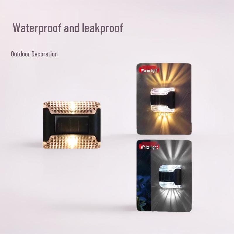 Solar Garden Wall Light - Outdoor Courtyard Decorative LED Night Light with Up and Down Illumination