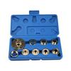 Comprehensive Brass Router Guide Bushing Set with Acrylic Base Plate Suitable for Various Woodworking Applications
