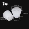 1-2pcs White Silicone Lab Stopper, Tapered Rubber Plug 4# To 12#, Tight Seal for Test Tubes, Flasks & Fermentation Vessels