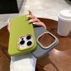Applicable iPhone16ProMax Metal Lens Flash Diamond Frame Mobile Phone Case Solid Color Liquid Silicone Mobile Phone Case
