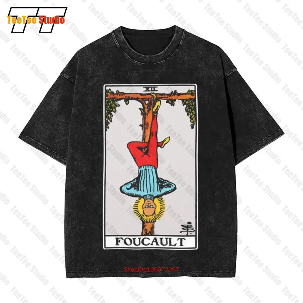 Foucault Hanged Man Tarot Philosophy Vintage Oversized TShirt HH S
