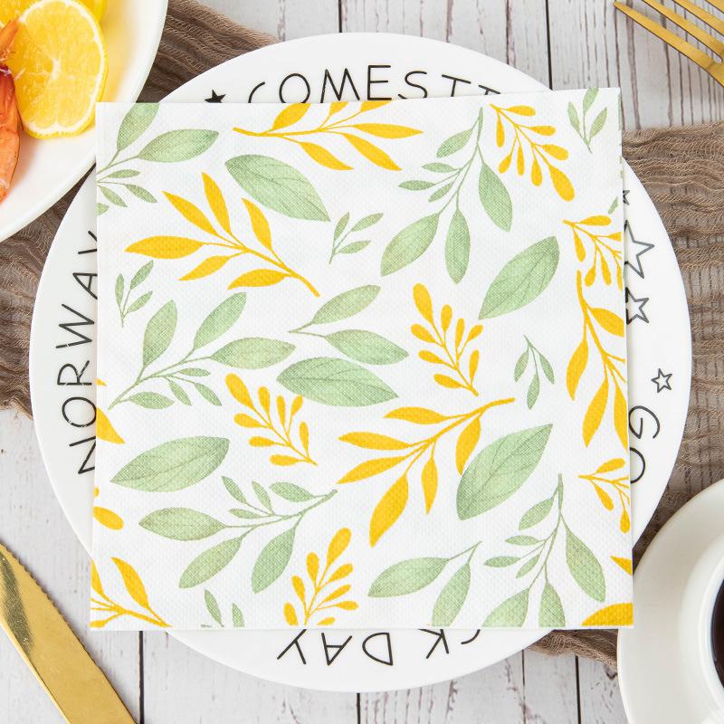 Vintage Floral Napkins 20/40Pcs Flower Paper Napkins for Tea Party Birthday Baby Shower Wedding Retro Spring Decorations Napkin
