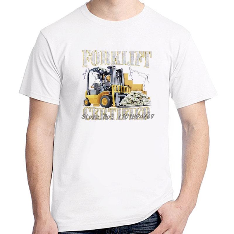 Funny Forklift Certified Operator Print Graphic T Shirts Vintage Fashion Short Sleeve Tshirts Cotton Casual Cozy Unisexs Tshirt