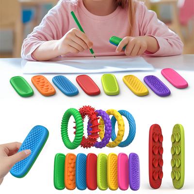 Silicone Sensory Strip Fidget Toys Kids Autism Decompression Calming Fidgeting Toy Adults Stress Desk Anxiety Relief Sensory Toy