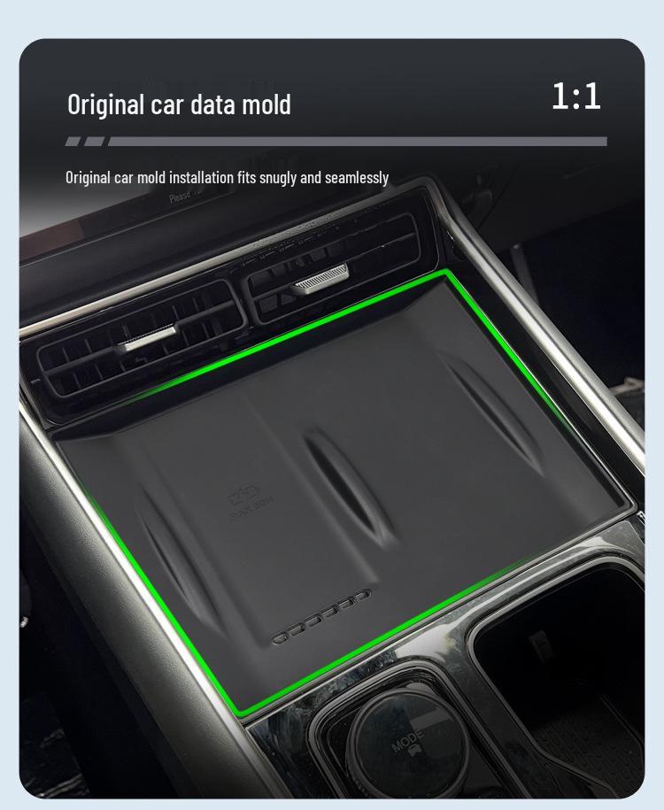 Silicone Wireless Charging Pad for Chery Tiggo 9X - Fits Center Console Phone Accessories & Interior Decor