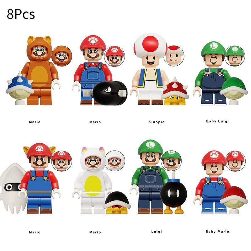Science Intelli Kdl815 Game Protagonist Plumber Baby Luigi Diy Assembly Building Blocks Toy