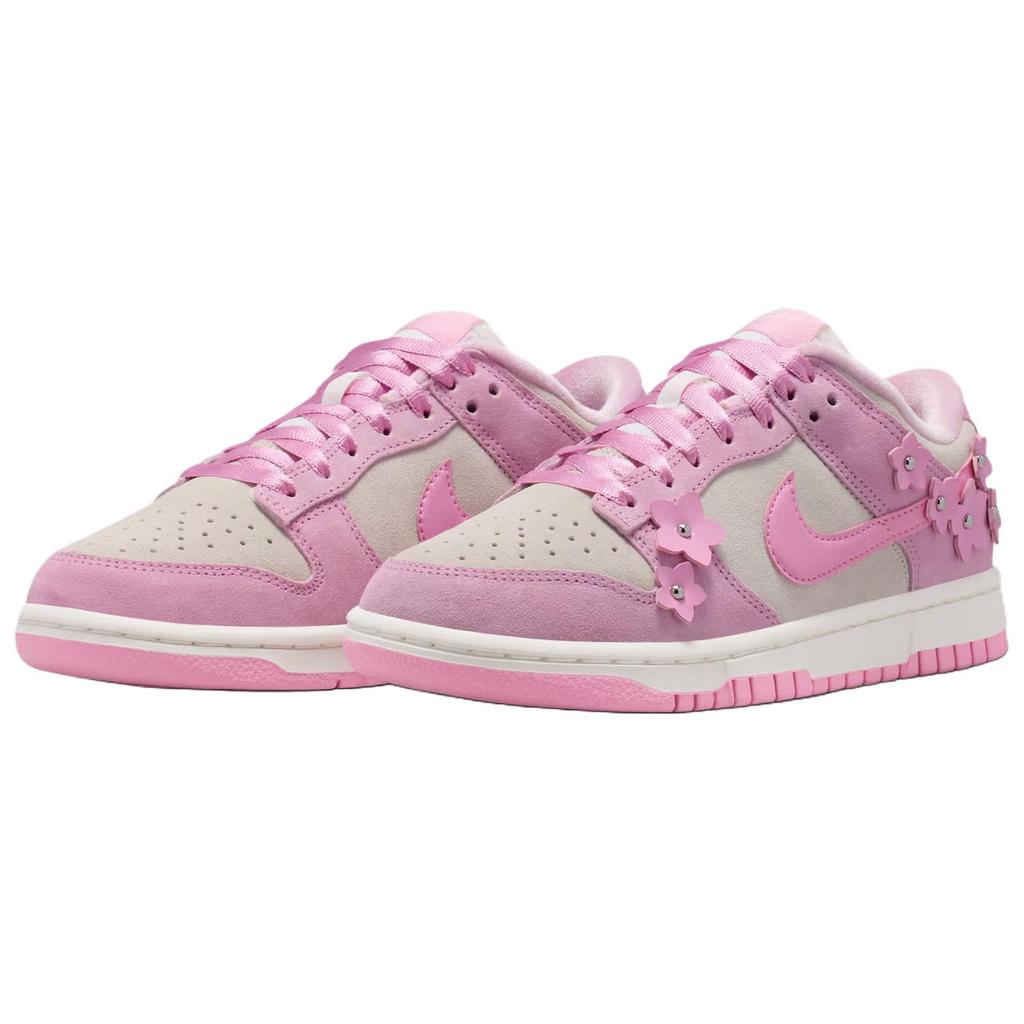 Nike Dunk Low Femme Pink Flower Women Sneakers Pink-Foam Pink-Rise-Sail-Metallic-Silver IV4726-600