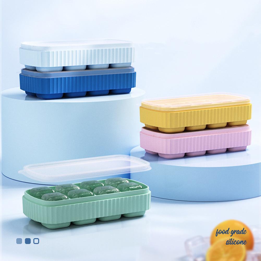 Household Silicone Ice Cube Mold With Dustproof Cover Ice Cube Tray Fruit Ice Cream Mould
