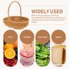 Portable Hand Woven Storage Basket Imitation Rattan Picnic Basket Fruit Vegetable Bread Holder Woven Baskets Fruit Container