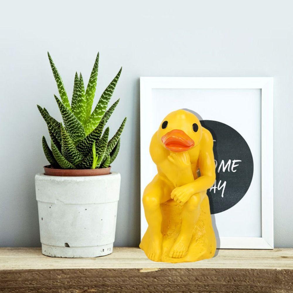 Model Thinking Duck Statue Sensory Toy Funny Animal Decorations  Children Toys
