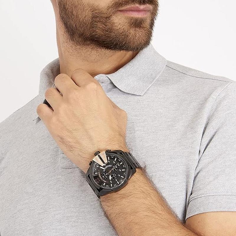 Diesel Watch Quartz Movement Stainless Steel Strap 59Mm Black Dial Men watches DZ4309