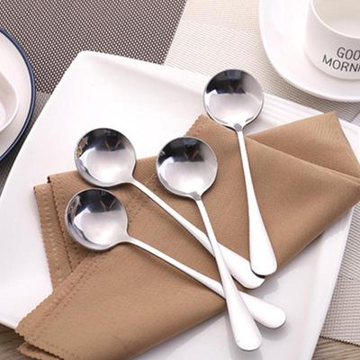 Stainless Steel Long-Handle Dessert and Rice Spoon