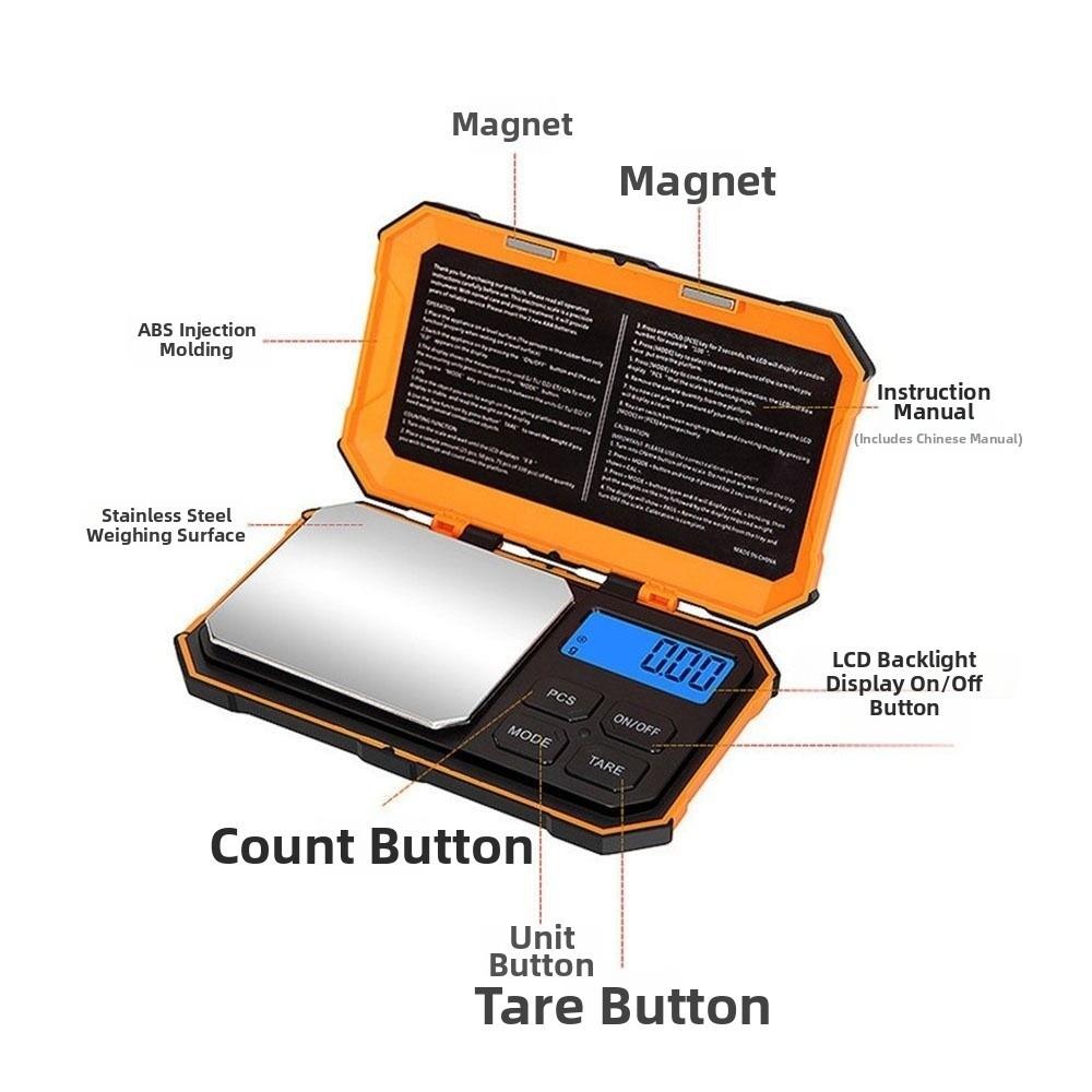 High Precision Electronic Scales 500g 0.01g Digital Scale Milligram Calibration Weights