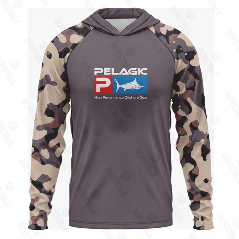 202 Men's Outdoor Hooded Fishing Wear Lightweight Sunscreen UP+50 Icy Silk Long Sleeves Luya