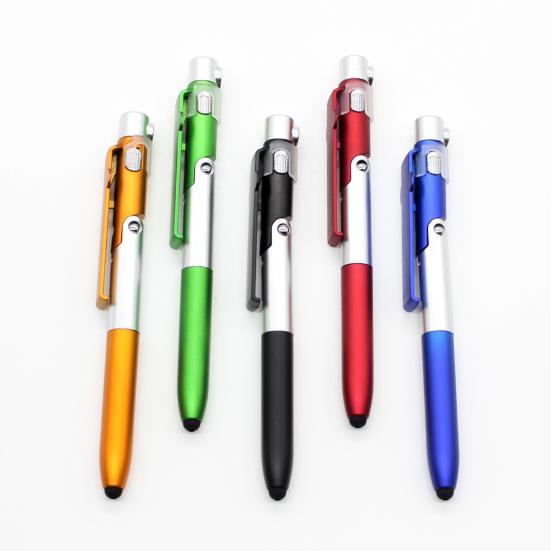 4 In 1 Multifunctional Foldable LED Light Mobile Phone Rack Touch Ballpoint Pen