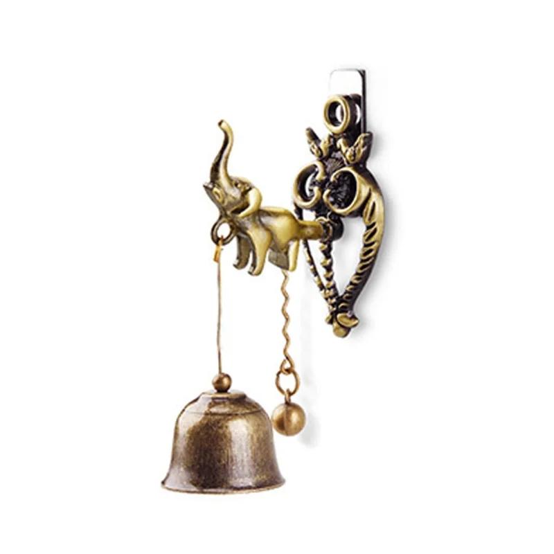 Vintage Metal Bell Door Shopkeeper Luck Knocker Windchime Magnetic Wall Hanging Ornament Room Garden Store Front Entrance Gift