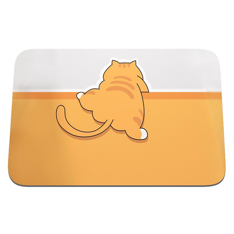 Cartoon Pet Non-slip Diatom Mud Bathroom Floor Mat - Cuttable, Washable, Thickened Foot Pad