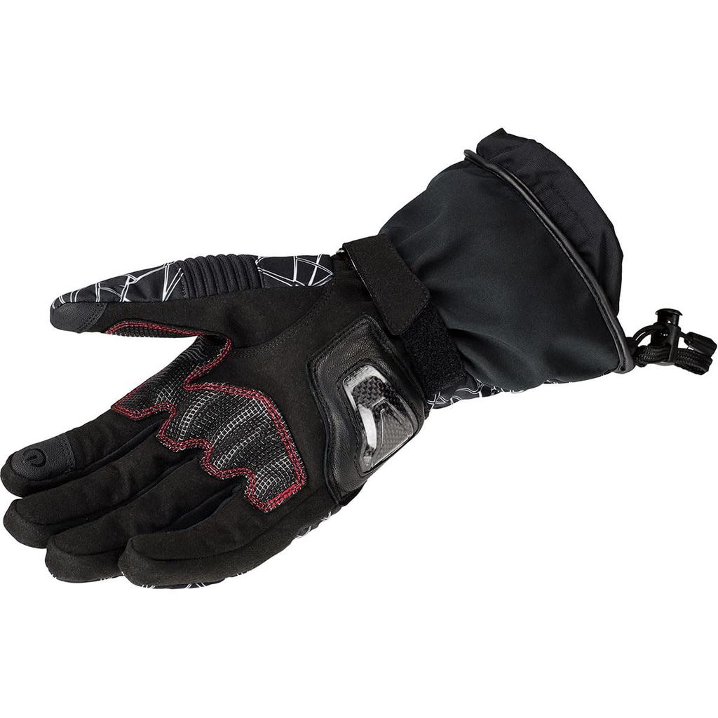 KOMINE Advanced Protect Electric Motorcycle Crush Black XL for and Waterproof and Carbon Stretch Material with Electric Heating Gloves, (EK-205 1183),