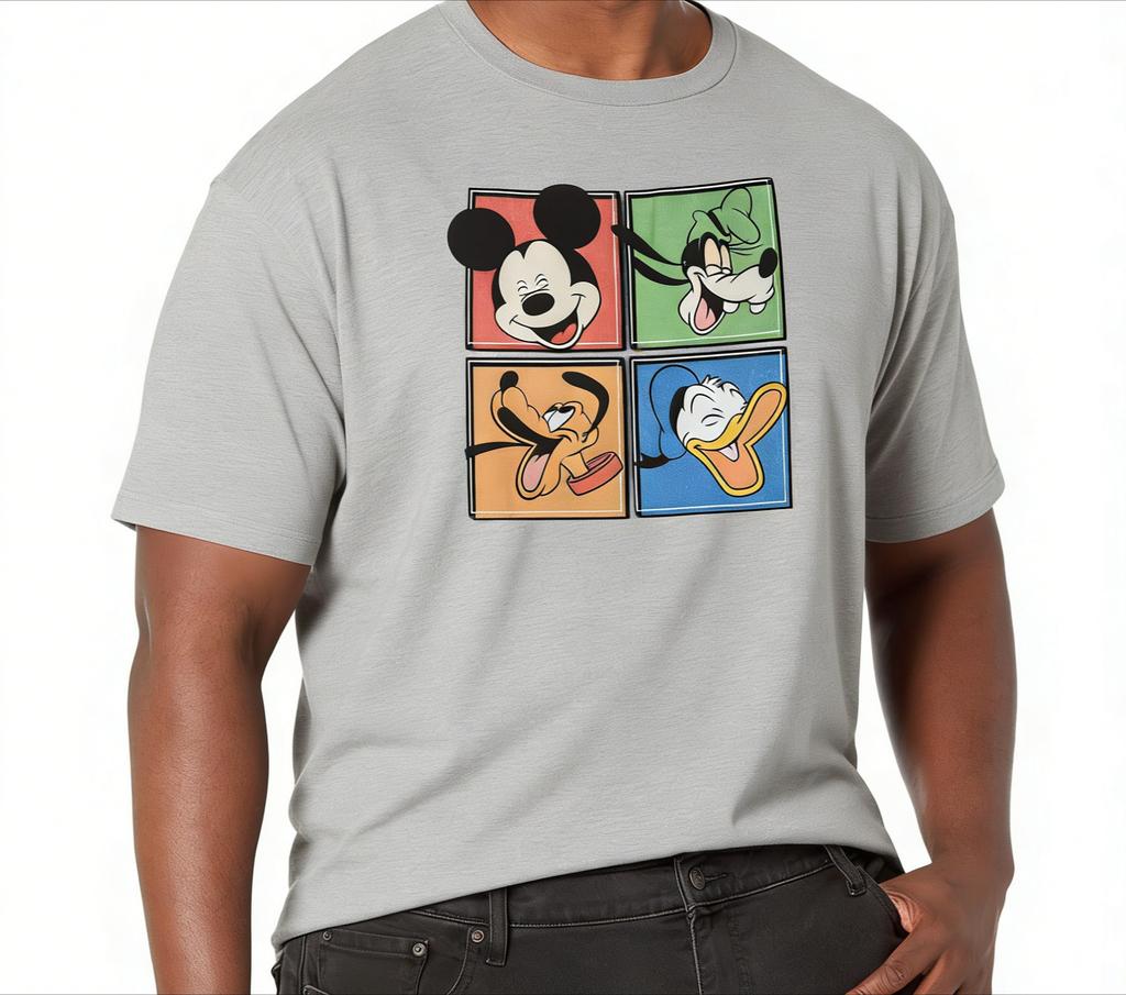 2026 Hot Selling Fashion New Personalized Disney Mickey and Friends Pattern Design Round Neck 3D Printed Casual Tshirt